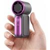 Morelax Mini ventilatore portatile a 6 velocità, flusso d'aria turbo da 16920 giri/min, ricaricabile tramite USB, con display a LED, per viaggi, attività all'aperto, trucco e ufficio