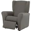 Estoralis Berta Copripoltrona Elasticizzata, Tessuto, Grigio, Poltrona Relax