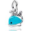 Rimgoris 925 Argento Sterling Charm Donne Bracciali Collana Lucciola Bagliore di Notte Solido Coniglio Cuore Rosa Giorno della Mamma Uovo di Pasqua Libellula Smalto Libellula Uccello Colibrì