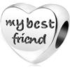 LES FOLIES DI PAOLA GRIECO Charm Cuore My Best Friend Amicizia in argento 925 - Les Folies per Pandora