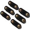 FACULX 6pz Inserti Cinghie Windsurf 2 Fori Neri | 6 inclusi, design a 2 fori, plastica , fissaggio per sicuro, ideale windsurf