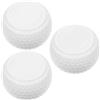 USHOBE 3 Pezzi Pallina da Golf Piatta per Allenamento Putt, Gomma Bianca | Controllo Distanza, Pratica Portatile Ovunque, per Tappeti Indoor e Driving Range, Accessorio per Professionisti