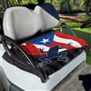 Generic Copertura del Sedile del Carrello da Golf Flag of Puerto Rico Frog | Golf Cart Coprisedili Leggero Lavabile Golf Cart Coperta Per Club Auto Visite Turistiche