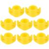 UKCOCO 8 Pezzi Accessori per Caccia AI Pesci, Slider per Frecce 8mm Giallo | Plastica Manicotto, Sostituzione Rapida e Anti Groviglio, per Punte Dentate e Mulinelli