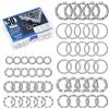 Glarks 50pcs 23-40mm Gabbie Cuscinetti a Sfera manivella Ruota Cuscinetto Kit, Bicicletta Cuscinetto a Sfera Cuffia ritenitore, Bicicletta Cuscinetti a Sfera ritenitore per forchetta Bicicletta MTB