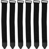 GATHINESS 6 Pezzi Cinghie per Pedali Vogatore Regolabili in Nylon Nero | Supporto Imbottito, Chiusura a Strappo e Lunghezza Regolabile, per Mini Esercitatori e Bici da Trainer