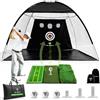 TS Golf Set di reti da golf | con tappetino da golf Active Track e asciugamano magnetico da golf