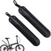 Generico Portable Folding Bike Mudguard, Waterproof Cycling fenders Set | Flexible Silicone and Memory Steel Sheet for Quick Roll-Up Storage, Extended Widened Design for Splash-Proof Rain Protection