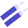 Cabilock 2 Pezzi Fascia da Capitano Calcio Regolabile in Nailon Blu | Leggera ed Elastica, Design Semplice Lettere, per Scuole e Campi Sportivi All'aperto