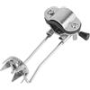 HEMOTON Bastone Rampone in Acciaio Inox Cinque Denti e Due Viti | Argento, Presa su Superfici Bagnate, per Puntali in Gomma, Trekking e Anziani
