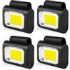 Behogan 4 pezzi LED clip lampade, clip luce LED con 6 modalità, piccola lampada frontale con clip impermeabile, luce USB per jogging, pesca, campeggio, escursionismo, corsa