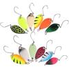FOMIYES 1 Scatola Esca da Pesca a Cucchiaino Portatile Ganci, Set | Metallo e Acciaio Inossidabile, Profilo Realistico e Finitura Vivace, per Pesca da Riva e Viaggi