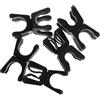 Toyvian 5 Pezzi Clip per Asta Segnaletica Sportiva Girevole Nero in PP | Aste di Agilità e Pali Segnalatori, Connessione Stabile, Angolo Regolabile, Allenamenti in Campo