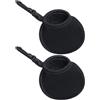 Abaodam 2 Pezzi Sacca Pulisci Palline da Golf in Neoprene Porta Tee Nero | Fodera Interna Morbida, per Pratica Sul Campo, Accessorio Leggero per Palline e Tee