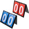 DOITOOL 2 Pezzi Tabellone Segnapunti Ribaltabile 2 Cifre, Doppio Lato in PVC | Base Pieghevole Stabile, Numeri Grandi Visibili, per Badminton e Bocce, Uso su Tavolo per Gare