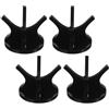 Beavorty 4 Pezzi Espositore da Baseball in Acrilico Nero | Montaggio Semplice, Supporto Stabile e Design Minimalista, Adatto a Tennis e Basket, Colore Nero