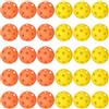 Toyvian 30 Pezzi Palline da Allenamento Forate per Golf in PE | Riduzione della Distanza di Tiro, Fori Studiati, Arancia e Giallo, per Principianti e Genitori