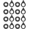 GATHINESS Set da 8 Rondella Fermo Bici, Kit Anti Scivolo per Pedali | Acciaio Nero, Bordo Liscio, Installazione Semplice, per Ruote e Mozzo, Compatibile Bici