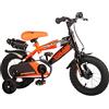 Volare Bicicletta Modello Sportivo, Unisex Bambino, Arancione, Nero, 12 Pollici
