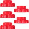 DEEPCRAFF 5 Pezzi Dado Accessorio per Bilanciere da 25mm, Rosso, Plastico, per Casa | Filettatura Rinforzata, Fissaggio a Singolo Dado, Finitura Elettroplaccata, per Barre da 25mm