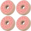 Abaodam 4 Pezzi Smorzatore a Ciambella in Silicone Rosa | Riduzione Vibrazioni, Montaggio Rapido, per Allenamento e Lezioni, Adatto a Corde e Giocatori Junior