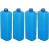 DOITOOL 4 Pezzi Blocco Refrigerante per Ventilatore ad Aria, Versione Riempibile | Plastica ad Alta Densità, Soluzione Portatile per Flusso D'aria Pulito, Uso in Casa, Ufficio e Campeggio