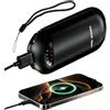Generico 5000mAh Rechargeable Electric Hand Warmer & Power Bank | 4.6 x 1.9 x 1.1 in 2-in-1 Portable Hand Warmer Featuring 3 Temperature Settings, LED Display, Dustproof Charging Port, and