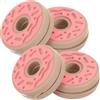 HOMOCONO 4 Pezzi Smorzatore Rosa in Silicone, Forma Ciambella | Riduzione Vibrazioni, Risposta Controllata, per Corde e Allenatori Durante Lezioni e Scambi