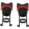 DEEPCRAFF 2 Pezzi Tappo di Scarico per Kayak e Barca, Versione Garboard Nero | Nylon e Silicone, Meccanismo a Pressione Filetto, Superficie Liscia senza Bave, Manutenzione Semplice