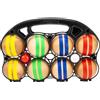 GICO Boccia Gioco in legno massello a righe con 8 sfere, diametro 7 cm, Made in EU - 3015