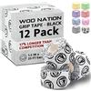 WOD Nation Nastro adesivo per sollevamento pesi, confezione da 12 (7 m/rotolo), comodo ed elastico, per sollevamento pesi, esercizi e cross training, protegge pollice, polso e dita, bianco