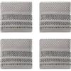 PARAH Set 4 Lavette Bagno, 30 x 30 cm, Asciugamani, Cotone Jacquard, Grigio | 530 g/m², 4 Lavette Bagno 30x30 cm in Spugna, 100% Cotone, Lavabili in Lavatrice, Materiale e Lavorazione Premium