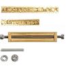 VEVOR Set di Fustelli 26 Lettere Flessibili in Ottone per Stampa a Caldo, Compatibile con Macchina VEVOR, Timbri Caratteri Alfabeto dalla A alla Z, con Chiave Esagonale Dadi Viti Staffa e Pinzette