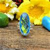 Handmade Meravigliosi Svizzero Blu Topazio Gemma 925 Argento Sterling Handmade Anello All