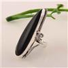 Anello In Argento 925 Fatto A Mano In Onice Nera Pietra Gemma, Taglia Multipla