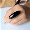 Anello In Argento Sterling 925 Fatto A Mano Con Onice Nero Naturale Ovalle