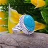 Handmade Belli Santa Rosa Turchese Gemma 925 Argento Sterling Handmade Anello All Misura
