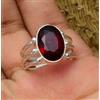 Ringraziamento Granato Gemma 925 Argento Sterling Fatto a Mano Anello All Misura