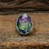 Fantastici Bi-Colore Tormalina Gemma 925 Argento Sterling Mano Anello All Misura