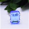 Incantevole London Topazio Blu Gemma 925 Argento Sterling Mano Anello All Misura
