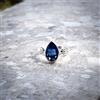 Valentine's Giorno Tanzanite Gemma 925 Argento Sterling Artigianale Anello All