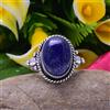 Handmade Adorabile Blu Lapislazzuli Gemma 925 Argento Sterling Handmade Anello All Misura