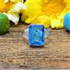 Handmade London Londra Topazio Blu Gemma 925 Argento Sterling Handmade Anello All Misura