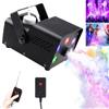 Nitehop Macchina Del Fumo, Mini Macchina Del Fumo da 500 W con 5 Luci LED, Macchina Del Fumo con Effetto RGB e Telecomando Wireless per Feste DJ, Celebrazioni Nuziali, Spettacoli Teatrali e Halloween/Natale