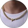 Esmoly 6.5mm Collana Uomo 316L Lettere Cuban Chain Regalo Uomo Ragazzo | Argento Oro Nero Acciaio Inossidabile Collana con A-Z 18+2 Inches
