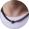 Esmoly 6.5mm Collana Uomo 316L Lettere Cuban Chain Regalo Uomo Ragazzo | Argento Oro Nero Acciaio Inossidabile Collana con A-Z 18+2 Inches