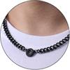 Esmoly 6.5mm Collana Uomo 316L Lettere Cuban Chain Regalo Uomo Ragazzo | Argento Oro Nero Acciaio Inossidabile Collana con A-Z 18+2 Inches