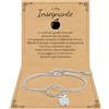 Cheerslife Regalo per Amica/Sorella/Mamma/Figlia/Maestre Bracciale Donna | Braccialetti Amicizia Bracciale Amicizia Donna Ragazza Sorella Regalo Donna Compleanno Laurea Natale Festa della Madre