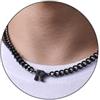 Esmoly 6.5mm Collana Uomo 316L Lettere Cuban Chain Regalo Uomo Ragazzo | Argento Oro Nero Acciaio Inossidabile Collana con A-Z 18+2 Inches