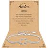 Cheerslife Regalo per Amica/Sorella/Mamma/Figlia/Maestre Bracciale Donna | Braccialetti Amicizia Bracciale Amicizia Donna Ragazza Sorella Regalo Donna Compleanno Laurea Natale Festa della Madre